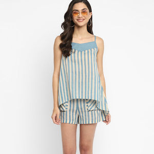 Short Sexy sans manches imprimé, Mini robe décontractée deux pièces pour femmes, nouvelle collection - Product Image 1