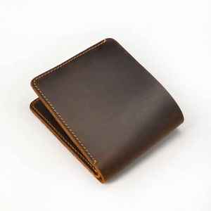 Stylish Genuine <b>Leather</b> Slim RFID Blocking Vintage Zipper Closure Coin <b>Purse</b> Thin Wallet <b>for</b> <b>Men</b> Trending Fashion Design - Product Image 6