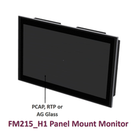 Écran tactile LCD TFT avec cadre en aluminium industriel, télécommande IR à gradation automatique, noir/argent