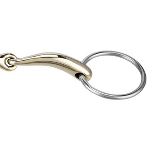 Broca de anillo suelto articulada Mullen, broca de filete de caballo de acero inoxidable, tachuela ecuestre, equipo de entrenamiento y equitación para caballos - Product Image 5