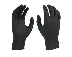 Guanti monouso di grado medico di Nitrile nero maiale - Product Image 1