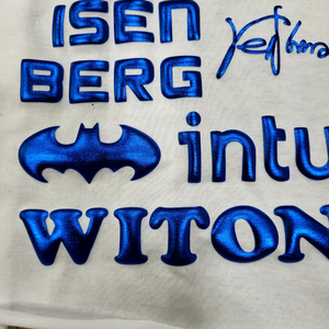 Puff de plástico PU con acabado de purpurina reflectante Técnica de revestimiento de placa de metal - Product Image 1