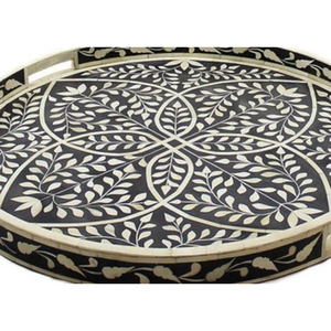 Grand plateau alimentaire en incrustation de bois et d'os de qualité supérieure Vaisselle élégante pour hôtels, restaurants et plateaux à chocolat pour service de desserts - Product Image 4