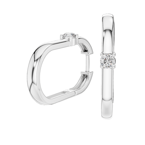 Pendientes de Aro con Diamantes de Laboratorio de 0.195 CT, Corte Brillante Redondo VVS-VS EF, Oro de 18KT, 14KT, 10KT y Plata 925, Oro Rosa, Amarillo, Blanco - Product Image 2