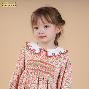 Vestido Floral de Otoño para Niñas, Modelo Ditsy, Sin Mangas, Corte en A, 100% Algodón, Bordado a Mano, ODM DR4494 - Product Image 1