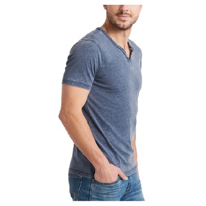 Oversize Stylish 100% Cotton Single Jersey Smart Casual <b>T</b>-<b>shirt</b> Export Oriented Short Sleeve V-Neck Breathable Eco-Friendly - Product Image 3