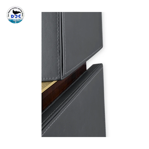 Espejo Rectangular Moderno de Pared Thor, de Latón y Madera con Detalles en Cuero, para Dormitorio, Sala de Estar, Apartamento, Oficina, Edificio, Vietnam - Product Image 3