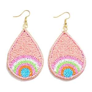 Pendientes de cuentas bordados hechos a mano para mujer - Product Image 3