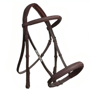 Nueva brida de cuero de doma acolchada Premium 2024 para caballos, diseñada con hebilla inspirada, brida de caballo de cuero de hardware personalizado - Product Image 2