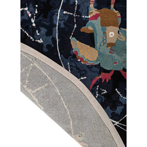 พรมขนสัตว์ทอมือสีเทาและสีดำลายทอแบบเรียบ รุ่น Tofrm-55001 สำหรับตกแต่งบ้าน ห้องโถง ห้องนั่งเล่น พรมปูพื้นห้องนั่งเล่น พรมปูพื้นทำจากปอกระเจา - Product Image 5