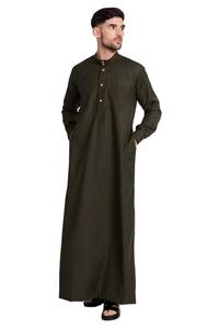 Vêtements islamiques modestes, Jubah arabe, nouveau design, Thobe avec poches, couleur unie, fermeture éclair sur le devant, robe pour garçons, printemps - Product Image 6