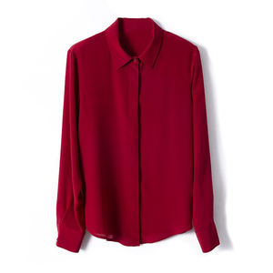 Offre Spéciale élégant Blouse femmes en mousseline de soie bureau carrière chemises hauts mode décontracté à manches longues Blouses - Product Image 5