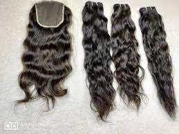 Meilleure qualité 30 pouces indien Remy perruques de cheveux humains bruts fermeture vague de couleur naturelle douce et confortable Original naturel - Product Image 4