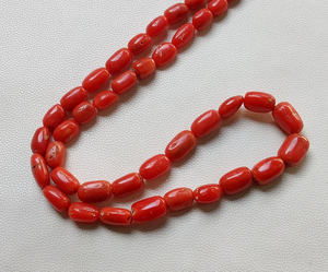 Cuentas de coral rojo con forma ovalada, cuentas de coral de 8X6 a 5X4 MM, hebra de 16 pulgadas, cuentas de coral al por mayor, cuentas de coral lisas, suministros de coral - Product Image 6