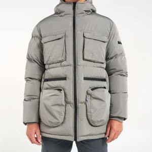 แจ็กเก็ต2024ขนเป็ดทำจากผ้าฝ้าย/โพลีเอสเตอร์สำหรับผู้ชายปรับแต่งได้แนวสตรีทน้ำหนักเบาระบายอากาศได้ดีแห้งเร็วปรับแต่งได้ - Product Image 4