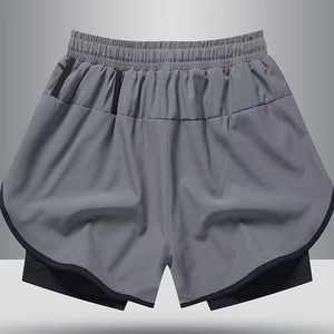 Nouveau short double couche européen et américain Muscle Fitness maillot de bain sport hommes Shorts décontractés pantalons de sport de plein air - Product Image 2