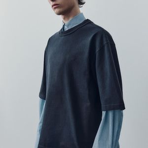 Camisetas de algodón de alta calidad para hombre, camiseta de verano, estilo moderno, Color sólido, Fitness Regular, Camiseta holgada al por mayor para hombre - Product Image 2