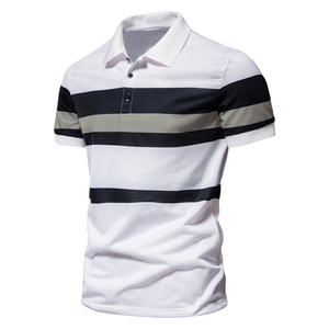 T-shirts en coton et polyester avec logo personnalisé OEM Best pour hommes, sport ajusté, décontracté, manches courtes avec motif solide pour polo - Product Image 1