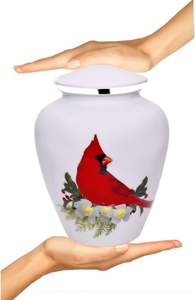Urna para adultos Urna de cremación de pájaro Cardenal rojo | Urna conmemorativa para adultos de cenizas humanas, entierro, urnas de cremación funeraria | 200 pulgadas cúbicas - Product Image 5
