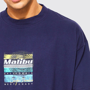 Las mejores camisetas de peso pesado de impresión personalizada para hombres de alta calidad 100% poliéster estilo callejero transpirable de secado rápido ecológico - Product Image 2