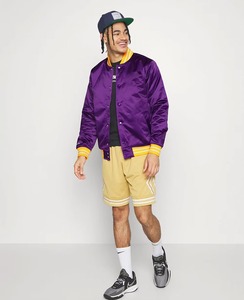 แจ็คเก็ตเบสบอลแบบกลับด้านได้ ผ้าซาติน ปักลาย กันน้ำ สำหรับผู้ชาย - Product Image 5