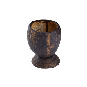 Meilleure vente 100% ensemble de tasses à vin en coquille de noix de coco naturelle vaisselle en verre durable biodégradable écologique eau disponible - Product Image 3