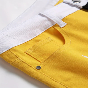 2025 New Hot Custom Made Men's Straight Knitted Two-Tone <b>Denim</b> Shorts 100% Cotton Eco-Friendly Casual Summer High Quality Custom - Product Image 3