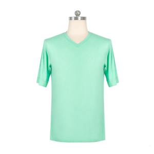 Vente en gros de T-shirts 100% coton pour hommes Logo brodé personnalisé Tissu tricoté à manches courtes et longues à séchage rapide et léger - Product Image 5