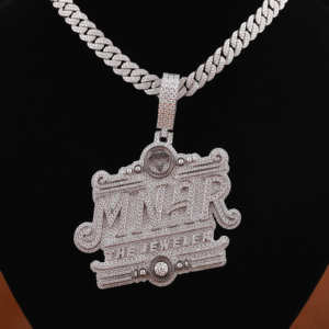 Personalizado 925 plata esterlina MNAR completo Iced Moissanite colgante 18K chapado en oro Unisex diamante cuerpo joyería Hip-hop estilo regalo - Product Image 1