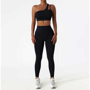 Soutien-gorge de sport à une épaule de haute qualité-Respirant, durable et élégant pour les séances de yoga et de gymnastique - Product Image 3