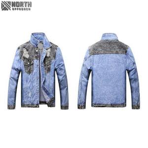 Veste denim personnalisable pour hommes avec rembourrage en coton tissu vintage respirant lavé vente en gros d'usine doux et confortable - Product Image 2
