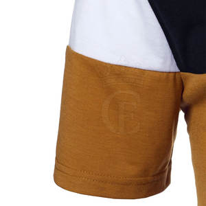 Hommes tricotés solides respirants confortables pour chemises Polyester/coton décontracté à manches courtes - Product Image 4