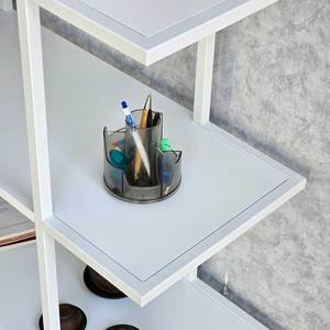 4-Tier Bookshelf KS68229 94x35x120(cm) White Iron Frame Standing Type for Living Room Installation - Product Image 6