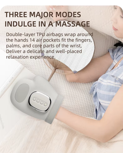 LJ Supplier Wireless 3 Modi Heizung Elektro therapie Akupressur Airbag Kompression Finger massage gerät Maschine Hand massage gerät - Product Image 6