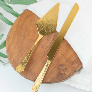 Juego de cuchillo y servidor de pastel de latón elegante y duradero para todas sus necesidades para fiestas y eventos a precio mayorista de La India - Product Image 6