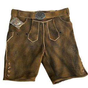 Trachten กางเกง lederhose/trachten Bavarian lederhosen หนังแท้สั้นสำหรับผู้ชาย - Product Image 5