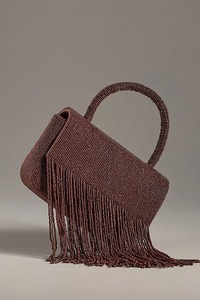 Bolso de mano de algodón con cuentas florales de doble cara Bolso de noche de fiesta de estilo clásico - Product Image 4