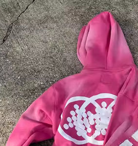 Chándal de alta calidad 2025, ropa de calle, chándal con apliques bordados desgastados, chándal de algodón de tela de rizo francés para hombre - Product Image 5