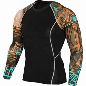 ชุดออกกำลังกายแขนยาวสำหรับผู้ชาย คุณภาพสูง ระบายอากาศได้ดี แห้งเร็ว เนื้อผ้านุ่ม ช่วยกระชับกล้ามเนื้อ - Product Image 5