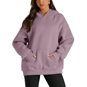 Nouvel arrivage Sweats à capuche surdimensionnés pour femme Sweats à capuche respirants lourds à épaules tombantes pour femmes sérigraphiés personnalisés - Product Image 1