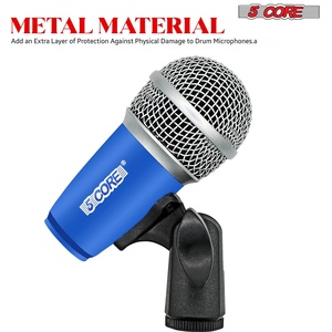 Kit de micros de batterie 5Core, 9 pièces, micros dynamiques pour grosse caisse, tom et caisse claire, ensemble de micros pour instruments - Product Image 5