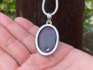 Joyería al por Mayor, Elegantes Colgantes de Amatista Ovalados Clásicos Plateados, Amatista Púrpura Unisex - Product Image 5