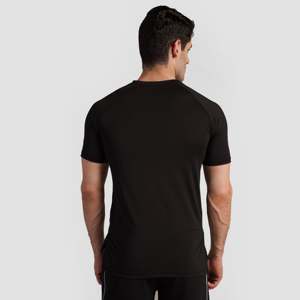 T-shirt de sport en mesh noir pour la salle de sport, vêtements de fitness - Product Image 2