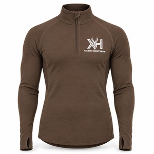 Xelent Huntgear Camiseta Térmica de Caza con Cierre de Cremallera, Mezcla de Merino, 220 GSM, Ajuste Ceñido, Otoño/Invierno, Cuello con Cremallera, Personalizable OEM, Venta al por Mayor - Product Image 1