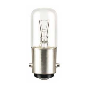 TUBULAR CL Ba15D 15W 220/240V 22x56 Incandescent <b>Bulbs</b> - Product Image 1