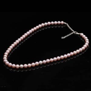 Ensemble de bijoux perlés faits à la main en argent sterling et or, perles d'eau douce blanches de 8 mm, qualité AAA, vintage, unisexe, pour anniversaire, fiançailles - Product Image 2