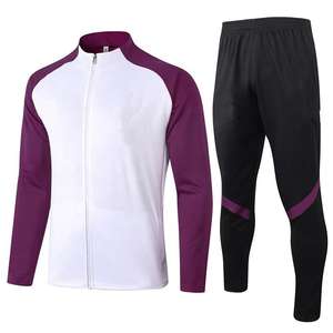 Manufacturer Custom Sublimation Polyester Plus Size Tracksuit Men's Casual Tracksuit Zipper Jogging Football Unisex Sweatsuits - Product Image 2