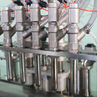 Piston botol plastik makanan pasta Jam mengisi mesin Capping cair