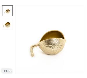 Bol en métal doré de qualité supérieure Accent élégant pour la maison Centre de table de luxe Superbe présentoir de salon - Product Image 2