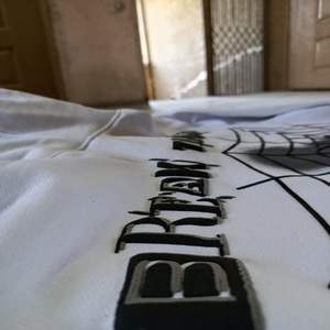 OEM high Quality pullover Hoodie with <b>puff</b> printing 100% cotton with custom <b>bag</b> and tag - Product Image 3